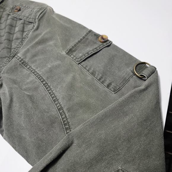 Vintage Cabelas Hunting Shooting Jacket Men Size Medium Military Green Pockets - Picture 4 of 7